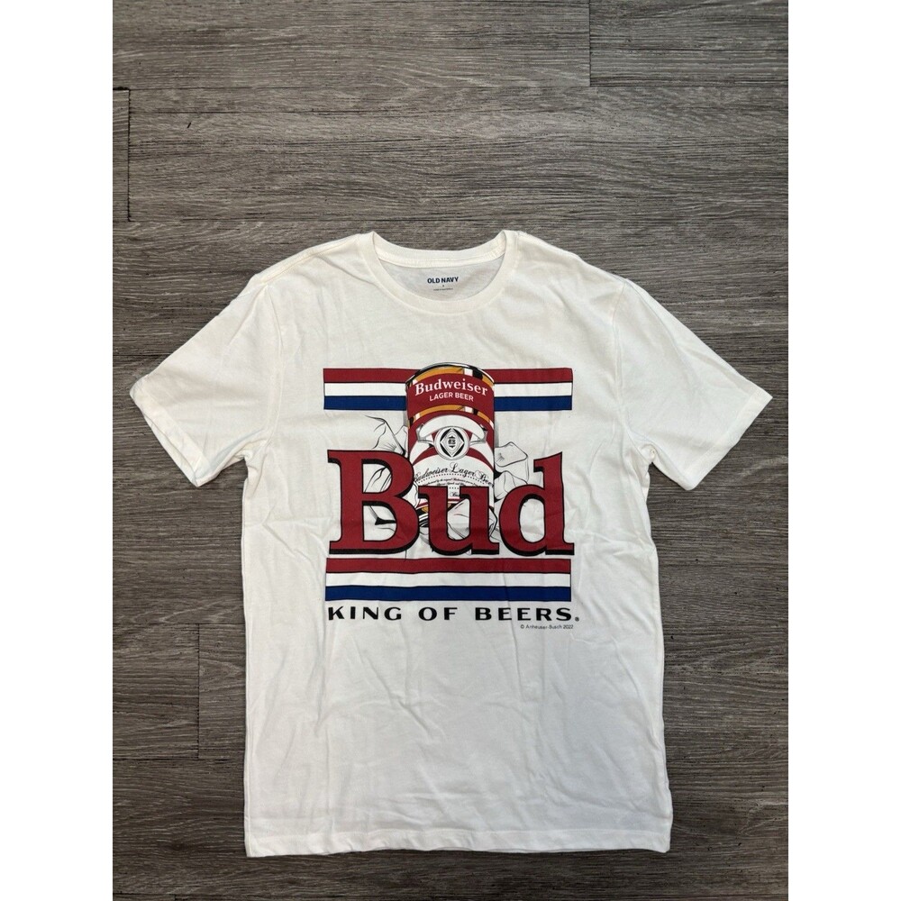 Vintage Inspired Old Navy Budweiser Beer Can Graphic T-Shirt Size Small
